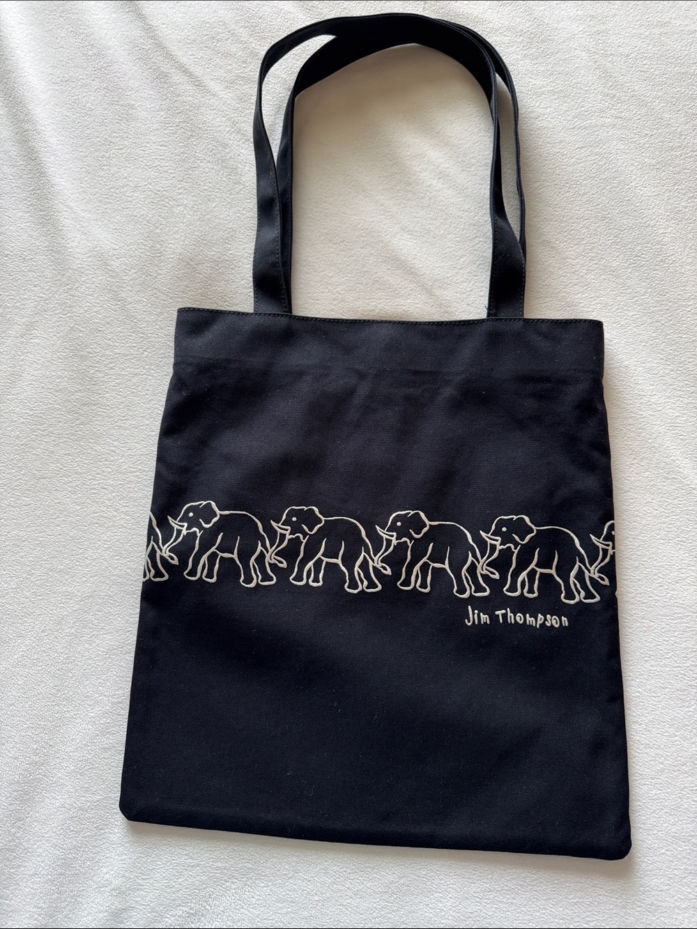 Jim Thompson elephant tote bag